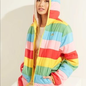 NWT Guess x FriendsWithYou Reversible Stripe Jacket